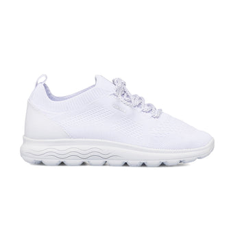 Sneakers bianche in tessuto knit da donna Geox Spherica, Donna, SKU w014001126, Immagine 0